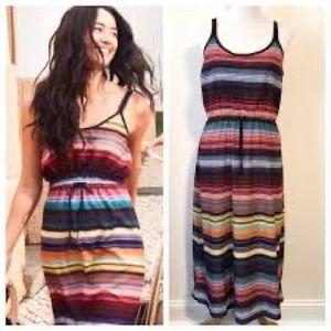 Athleta Havana Striped Midi Dress XL